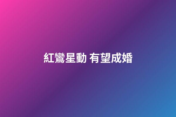 紅鸞星動 有望成婚